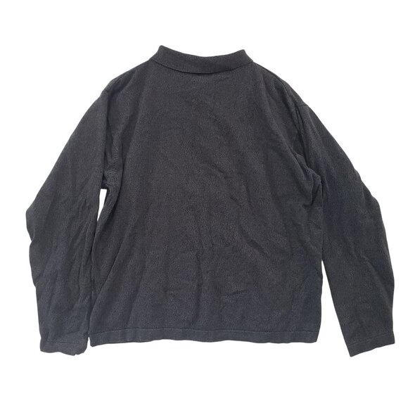 Dockers XL Mens Gray Long Sleeve Polo Shirt Cotton Casual Comfortable Classic - Picture 2 of 5